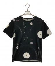 LAD MUSICIAN (ラッドミュージシャン) ターンテーブルプリントTシャツ ブラック サイズ:44