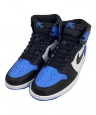 NIKE (ナイキ) AIR JORDAN 1 RETRO HIGH OG ハイカットスニーカー ブルー×ブラック×ホワイト サイズ:28cm