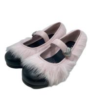 AMBUSH (アンブッシュ) UGG (アグ) Mary Jane ファーフラットシューズ ピンク サイズ:24