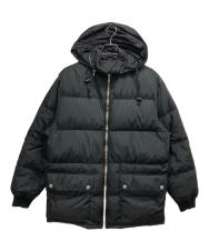 PRADA (プラダ) フード付ナイロンダウンジャケット ブラック サイズ:S