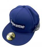 SUPREME×NEWERAシュプリーム × ニューエラ）の古着「Earflap Box Logo CAP」｜ネイビー