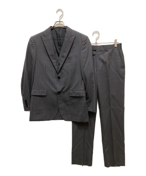 BURBERRY BLACK LABEL（バーバリーブラックレーベル）BURBERRY BLACK LABEL (バーバリーブラックレーベル) 3ピーススーツ グレー×パープル サイズ:38Rの古着・服飾アイテム