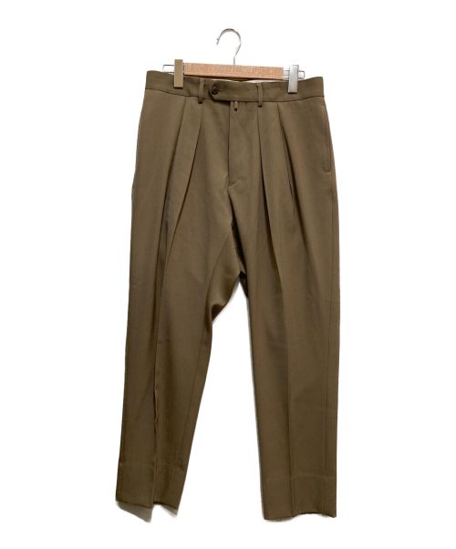NEAT（ニート）NEAT (ニート) ウールギャバジンテーパードパンツ ブラウン サイズ:48の古着・服飾アイテム