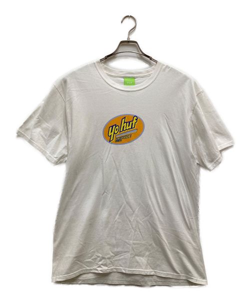 HUF（ハフ）HUF (ハフ) プリントTシャツ ホワイト サイズ:Lの古着・服飾アイテム