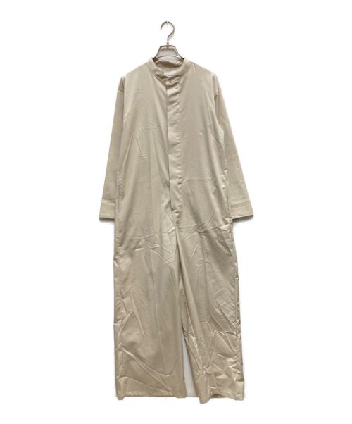 MIDIUMISOLID（ミディウミソリッド）MIDIUMISOLID (ミディウミソリッド) ノーカラージャンプスーツ ベージュ サイズ:38の古着・服飾アイテム