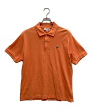 LACOSTE (ラコステ) ワンポイントS/Sポロシャツ オレンジ サイズ:L