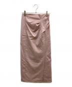 Apuweiser-richeアプワイザーリッシェ）の古着「アシメドレープタイトスカート」｜ピンク