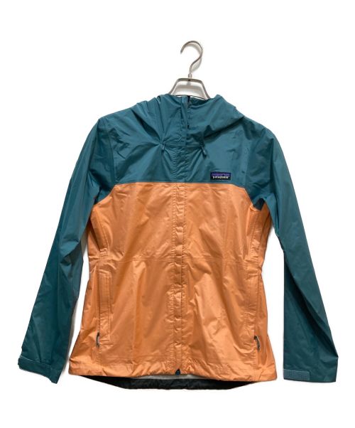 Patagonia（パタゴニア）Patagonia (パタゴニア) W’s Torrentshell Jacket グリーン×オレンジ サイズ:Sの古着・服飾アイテム