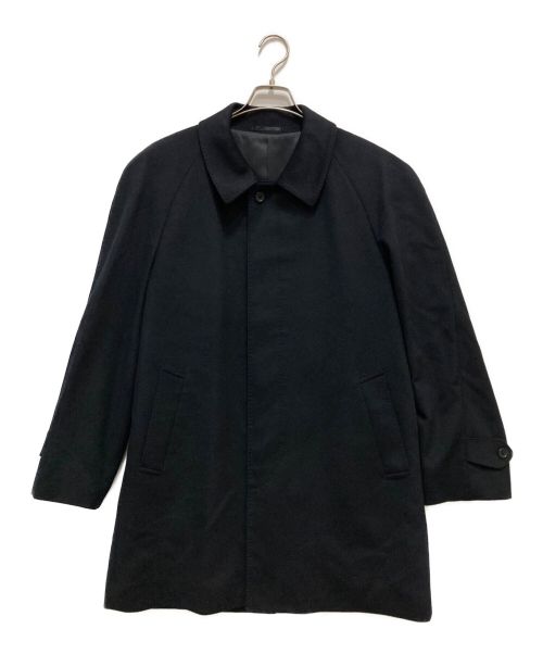 VAN（ヴァン）VAN (ヴァン) 比翼カシミヤステンカラーコート ブラック サイズ:Lの古着・服飾アイテム