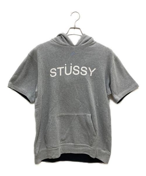stussy（ステューシー）stussy (ステューシー) 半袖パーカー グレー サイズ:Lの古着・服飾アイテム