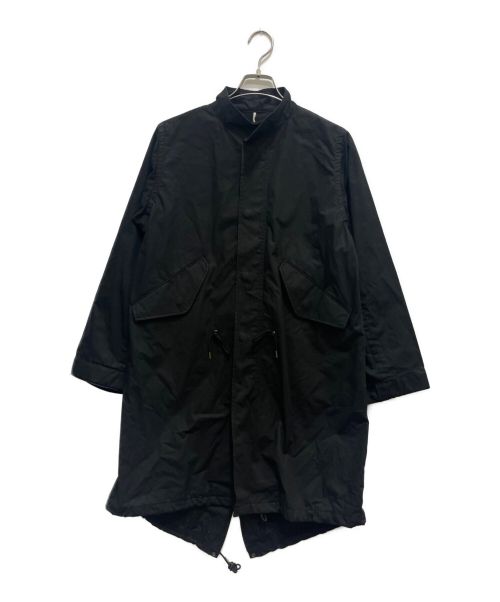m's braque（エムズブラック）M'S BRAQUE (エムズブラック) ノーカラーモッズコート ブラック サイズ:34の古着・服飾アイテム