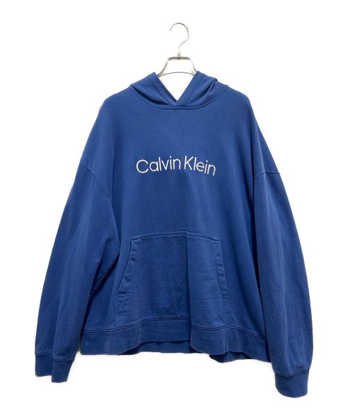 Calvin Klein（カルバンクライン）Calvin Klein (カルバンクライン) STNDRD ロゴパーカー ブルー サイズ:Lの古着・服飾アイテム
