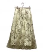 Apuweiser-richeアプワイザーリッシェ）の古着「ピオニーライン刺繍スカート」｜アイボリー