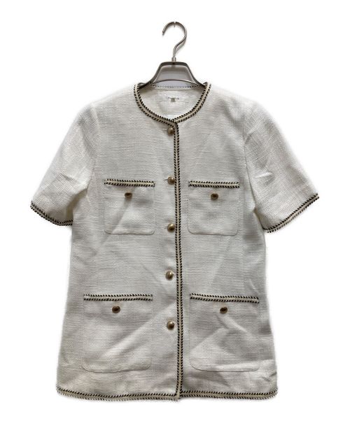 Rirandture（リランドチュール）Rirandture (リランドチュール) ハーフスリーブツイードジャケット ホワイト サイズ:1の古着・服飾アイテム