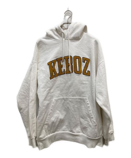 KEBOZ（ケボズ）KEBOZ (ケボズ) パイルロゴパーカー ホワイト サイズ:XLの古着・服飾アイテム