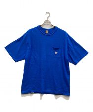 HUMAN WOMAN (ヒューマンウーマン) バックプリントポケットTシャツ ブルー サイズ:2XL