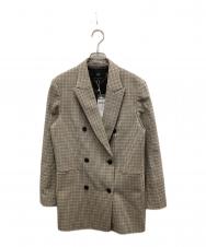 23区 (ニジュウサンク) ガンクラブチェックストレッチ ジャケット ベージュ サイズ:38 未使用品