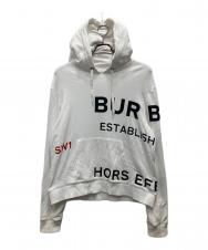 BURBERRY LONDON (バーバリーロンドン) ホースフェリープリントプルオーバーパーカー ホワイト サイズ:M