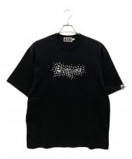 A BATHING APE (アベイシングエイプ) STUDS BAPEOGO RELAXED FIT TEE/スタッズ ベイプ ロゴ リラックス フィット ティー ブラック サイズ:L