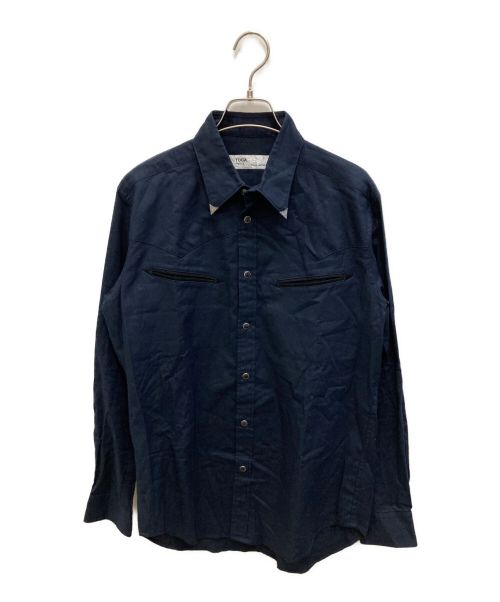 TOGA VIRILIS（トーガ ビリリース）TOGA VIRILIS (トーガ ビリリース) オープンカラーシャツ ネイビー サイズ:46の古着・服飾アイテム