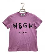 MSGMエムエスジーエム）の古着「ロゴTシャツ」｜ピンク