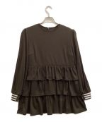 BORDERS at BALCONY）の古着「WEEKEND TIERED TOP」｜ダークブラウン