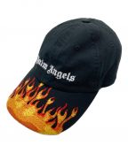 Palm Angelsパーム エンジェルス）の古着「Black Logo Flame Baseball Cap」｜ブラック