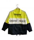 GROUND/N/ACEグランダンエース）の古着「Nylon Track jacket」｜イエロー×ブラック