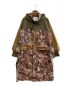 WHITE MOUNTAINEERING（ホワイトマウンテ二アニング）の古着「FALLEN LEAVES PRINTED DOUBLE LAYER BIG COAT」｜ブラウン×カーキ