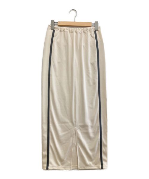 MAISON SPECIAL（メゾンスペシャル）MAISON SPECIAL (メゾンスペシャル) ジャージサイドラインタイトスカート アイボリー サイズ:FREEの古着・服飾アイテム