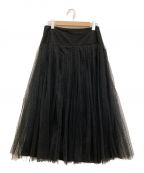 Christian Diorクリスチャン ディオール）の古着「プリーツレーススカート」｜ブラック