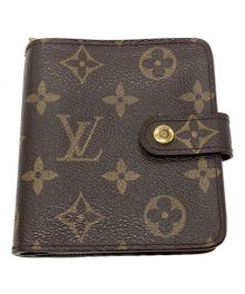 LOUIS VUITTON（ルイ ヴィトン）の古着「コンパクト・ジップ 2つ折り財布」｜ブラウン