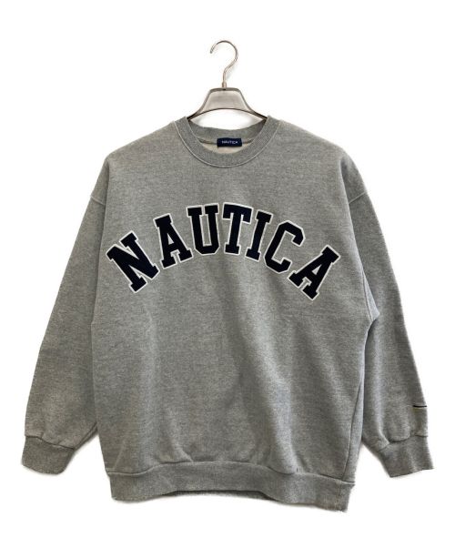 NAUTICA（ノーティカ）NAUTICA (ノーティカ) ロゴビッグシルエットスウェット グレー サイズ:Lの古着・服飾アイテム