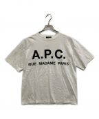 A.P.C.×EDIFICEアーペーセー×エディフィス）の古着「EDIFICE別注オーバーサイズロゴプリントTシャツ」｜ホワイト