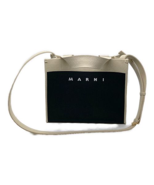 MARNI（マルニ）MARNI (マルニ) SHOPPING BAG ブラック×アイボリー サイズ:UNIの古着・服飾アイテム