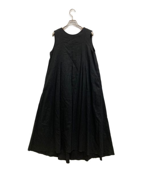 Mila Owen（ミラオーウェン）Mila Owen (ミラオーウェン) リネンブレンドノースリーブワンピース ブラック サイズ:1の古着・服飾アイテム