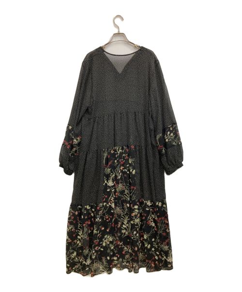 LITRAL（リトラル）LITRAL (リトラル) CHIFFON LONG DRESS ブラック サイズ:38の古着・服飾アイテム