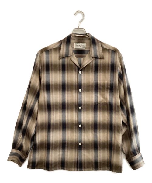 WACKO MARIA（ワコマリア）WACKO MARIA (ワコマリア) オンブレチェックオープンカラーシャツ ブラウン サイズ:Lの古着・服飾アイテム