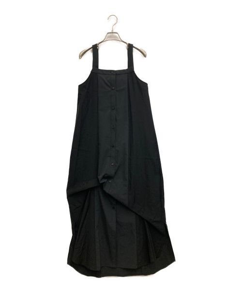 UN3D.（アンスリード）UN3D. (アンスリード) タックロングシャツキャミワンピース ブラック サイズ:38の古着・服飾アイテム