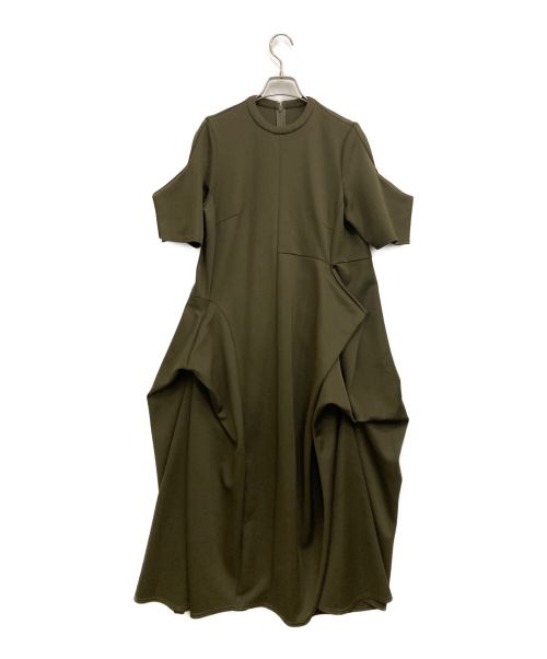 UN3D.（アンスリード）UN3D. (アンスリード) TRIANGLE TUCK OP グリーン サイズ:36の古着・服飾アイテム