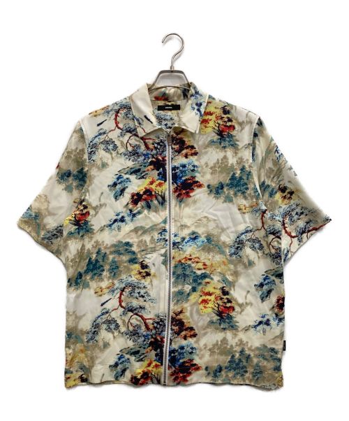 DIESEL（ディーゼル）DIESEL (ディーゼル) 半袖ジップシャツ ベージュ サイズ:Lの古着・服飾アイテム