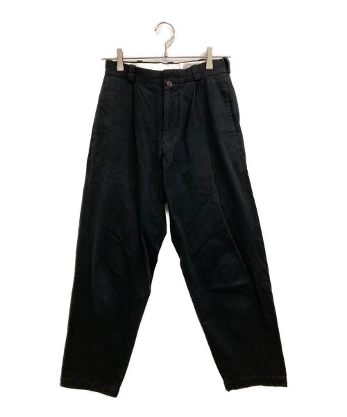YAECA（ヤエカ）YAECA (ヤエカ) チノタックテーパードパンツ ブラック サイズ:28の古着・服飾アイテム
