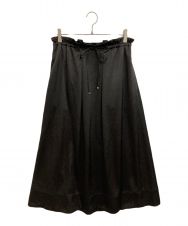 BALLSEY (ボールジィ) スライミーサテン ギャザーフレアスカート ブラック サイズ:36