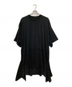 MM6 Maison Margielaエムエムシックス メゾンマルジェラ）の古着「オーバーサイズTシャツドレス」｜ブラック