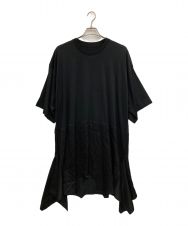 MM6 Maison Margiela (エムエムシックス メゾンマルジェラ) オーバーサイズTシャツドレス ブラック サイズ:Ｓ