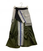 UN3D.アンスリード）の古着「MA-1ドッキングスカート」｜グリーン