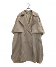 MaxMara (マックスマーラ) ダブルブレストサテンケープトレンチコート ベージュ サイズ:不明
