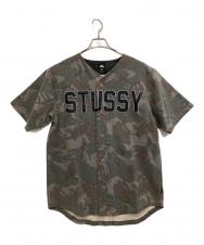 stussy (ステューシー) ベースボールシャツ オリーブ サイズ:M