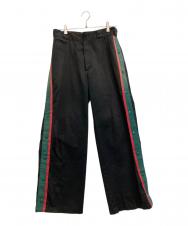 MYne MIHARA YASUHIRO (マイン ミハラヤスヒロ) Dickies (ディッキーズ) side line snap wide pant ブラック サイズ:M