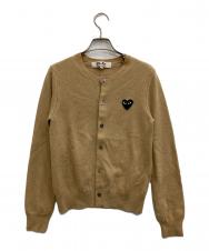 PLAY COMME des GARCONS (プレイコムデギャルソン) ウールカーディガン ブラウン サイズ:S